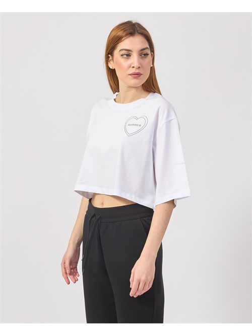 Richmond X Cropped Half Sleeve Women's T-Shirt RICHMOND X | UWP25196TSWHITE